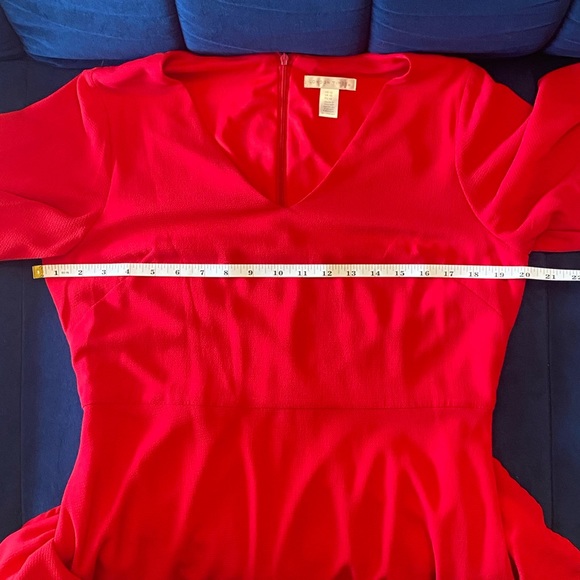 Flowy, fun, RED Scarlet Holiday Party Dress • Size 12 • London Times  NWT - Picture 7 of 13